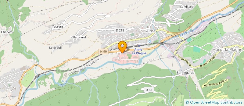 localisation de l'entreprise MADAME CELINE GAMEN  AIME-LA-PLAGNE