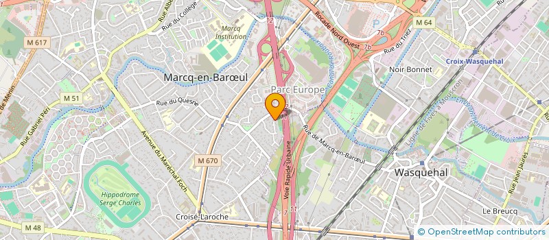 localisation de l'entreprise MADAME CELINE GARAULT à MARCQ-EN-BARŒUL