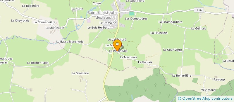 localisation de l'entreprise MADAME CELINE GARBE à SAINT-CHRISTOPHE-DES-BOIS
