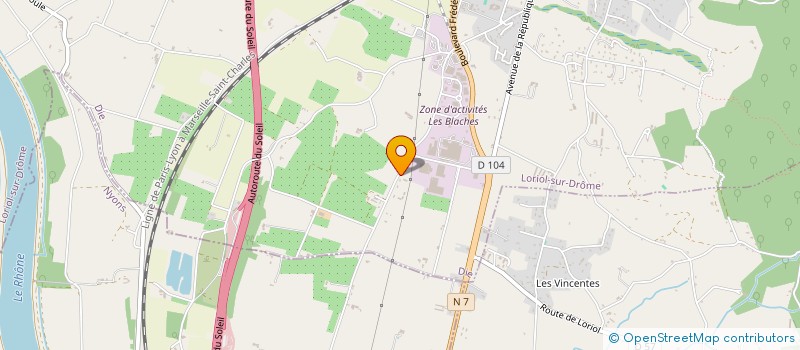 localisation de l'entreprise MADAME CELINE GARNERO  LORIOL-SUR-DROME