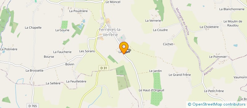 localisation de l'entreprise MADAME CELINE GARNIER à FERRIERES-LA-VERRERIE