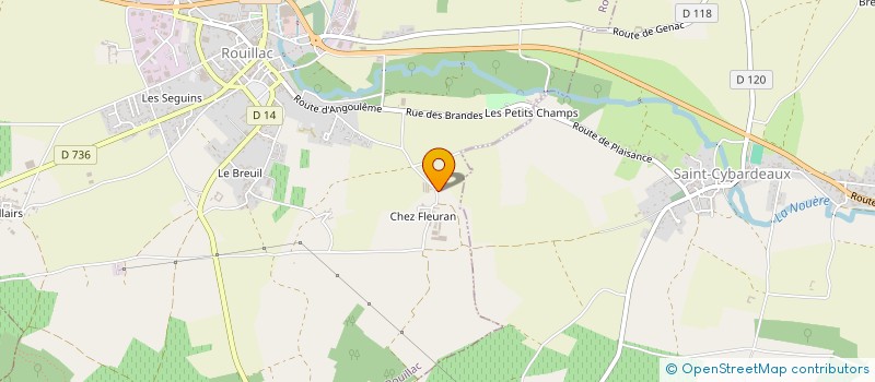 localisation de l'entreprise MADAME CELINE GARREAU à ROUILLAC