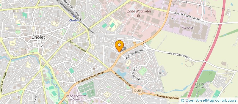 localisation de l'entreprise MADAME CELINE GARREAU à CHOLET