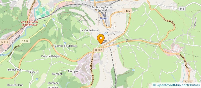 localisation de l'entreprise MADAME CELINE GAUBERT  FIGEAC