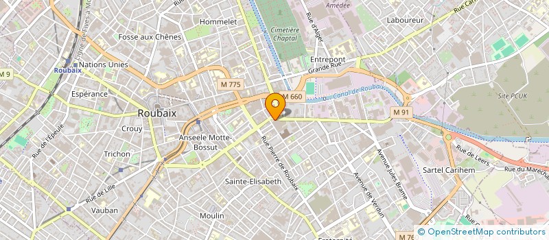 localisation de l'entreprise MADAME CELINE GAUTHIER à ROUBAIX