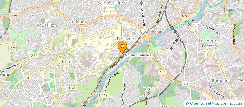 localisation de l'entreprise MADAME CELINE GAUTIER  LIMOGES