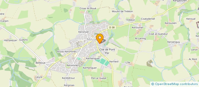 localisation de l'entreprise MADAME CELINE GERARD  MILIZAC-GUIPRONVEL