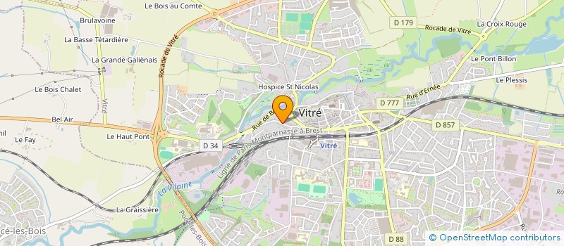 localisation de l'entreprise MADAME CELINE GERAUD  VITRE