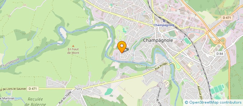 localisation de l'entreprise MADAME CELINE GIMBRET  CHAMPAGNOLE