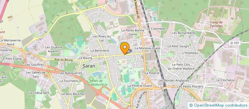 localisation de l'entreprise MADAME CELINE GINETTEODETTE YVONNET à SARAN