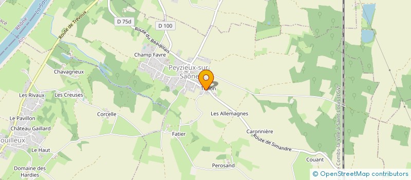 localisation de l'entreprise MADAME CELINE GINOUX à PEYZIEUX-SUR-SAONE