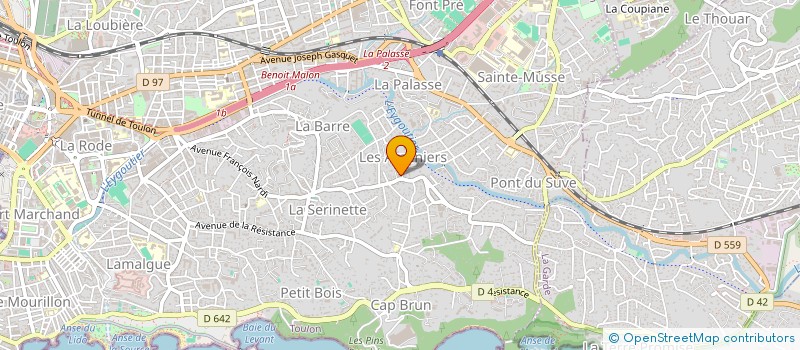 localisation de l'entreprise MADAME CELINE GIORDANENGO  TOULON