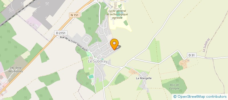 localisation de l'entreprise MADAME CELINE GOUIN  LE SUBDRAY