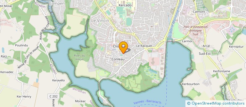 localisation de l'entreprise MADAME CELINE GRIVEAU à VANNES