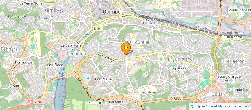 localisation de l'entreprise MADAME CELINE GUEVEL à QUIMPER