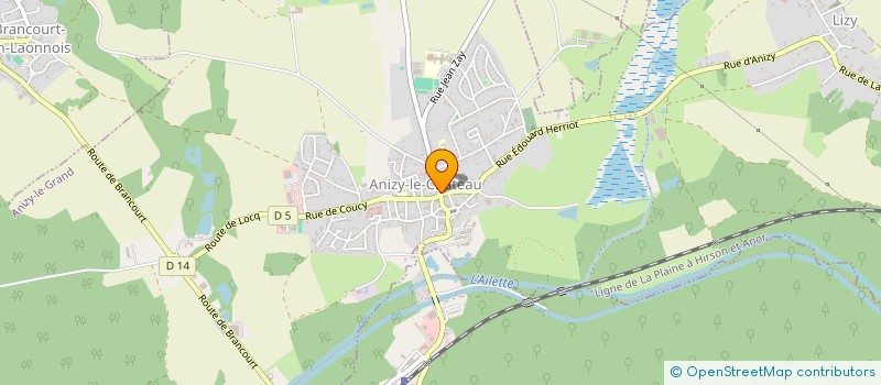 localisation de l'entreprise MADAME CELINE GUILLABERT à ANIZY-LE-GRAND