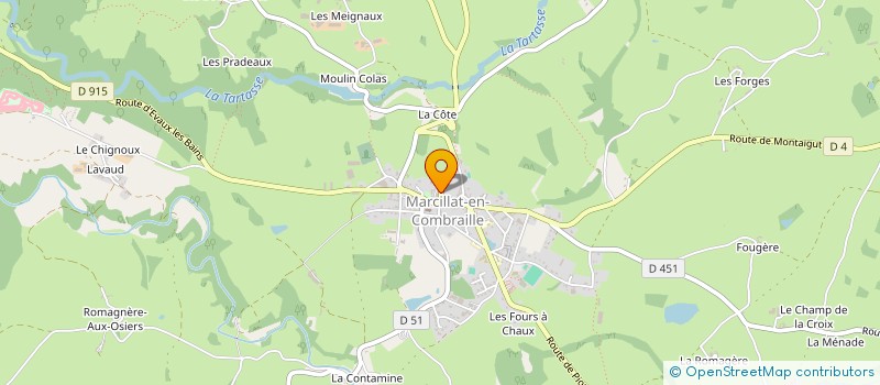 localisation de l'entreprise MADAME CELINE GUILLOT  MARCILLAT-EN-COMBRAILLE