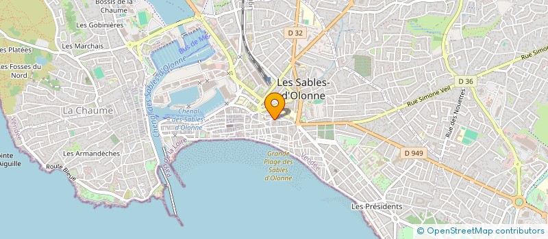 localisation de l'entreprise MADAME CELINE HERMOUET à LES SABLES D'OLONNE