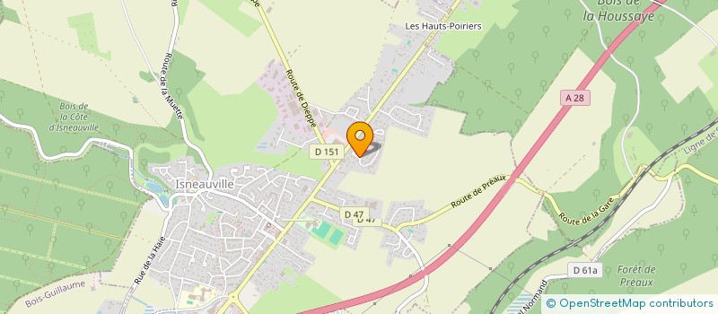 localisation de l'entreprise MADAME CELINE HIESSE  ISNEAUVILLE