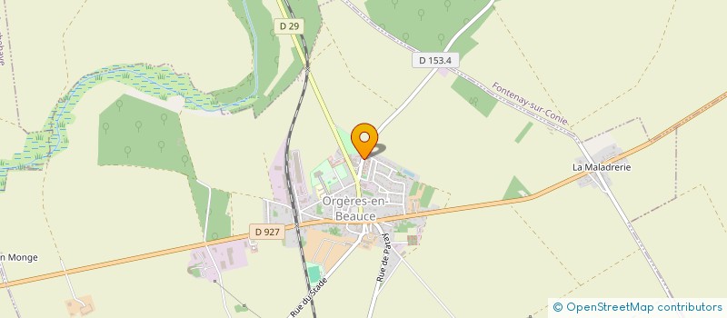 localisation de l'entreprise MADAME CELINE HUBERT à ORGERES-EN-BEAUCE