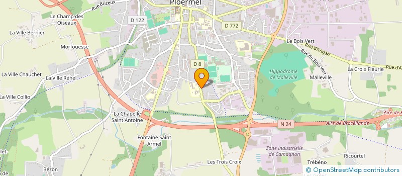 localisation de l'entreprise MADAME CELINE JAQUET  PLOERMEL