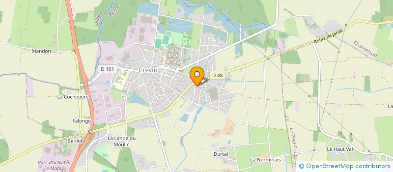 localisation de l'entreprise MADAME CELINE JOLIVET  CREVIN