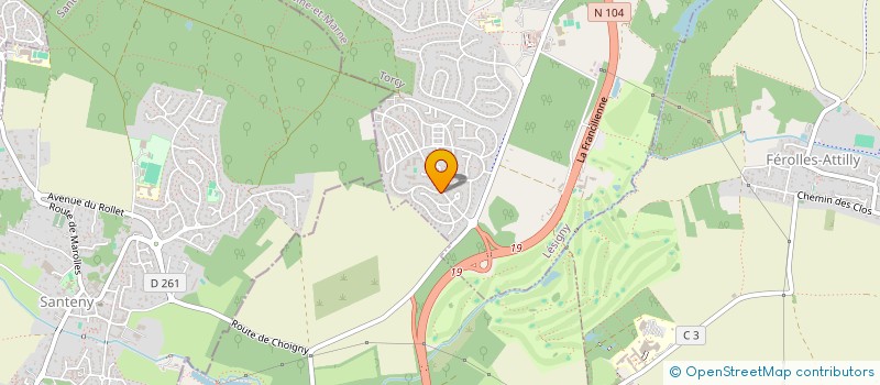 localisation de l'entreprise MADAME CELINE JOLY  LESIGNY