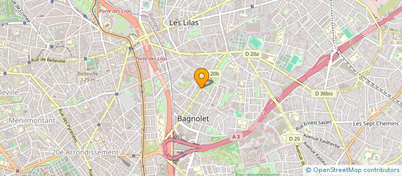 localisation de l'entreprise MADAME CELINE KRICHANE  BAGNOLET