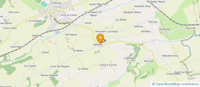 localisation de l'entreprise MADAME CELINE KUHN  IRVILLAC