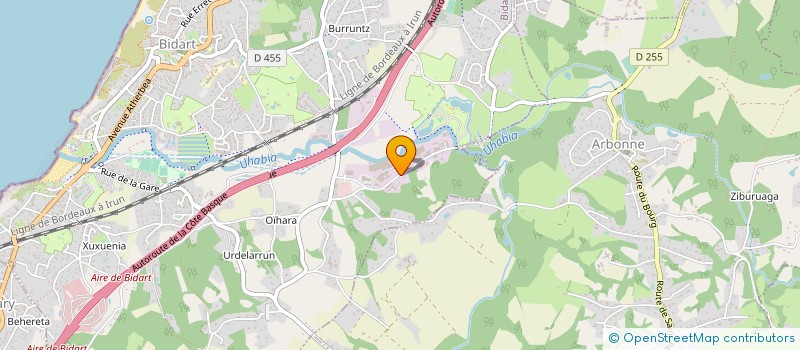 localisation de l'entreprise MADAME CELINE LABEQUE  BIDART