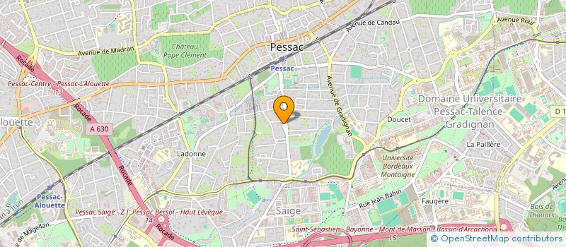 localisation de l'entreprise MADAME CELINE LACHAISE  PESSAC