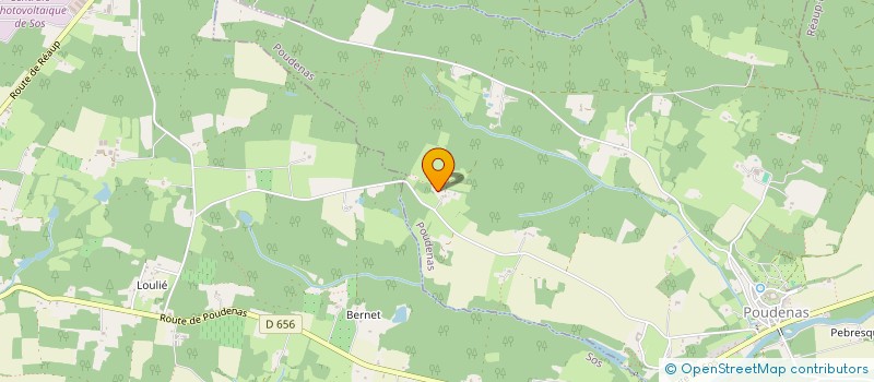 localisation de l'entreprise MADAME CELINE LAFARGUE  POUDENAS