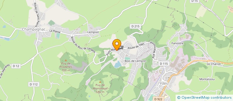 localisation de l'entreprise MADAME CELINE LAFONT à CHAMPAGNAC