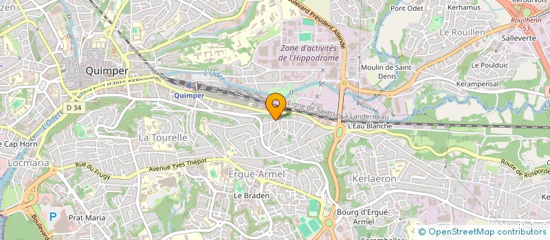 localisation de l'entreprise MADAME CELINE LAGOUARDE  QUIMPER