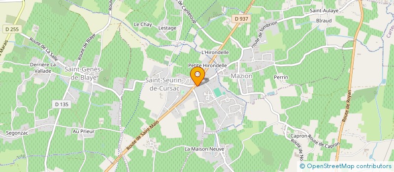 localisation de l'entreprise MADAME CELINE LAMAUD  SAINT-SEURIN-DE-CURSAC