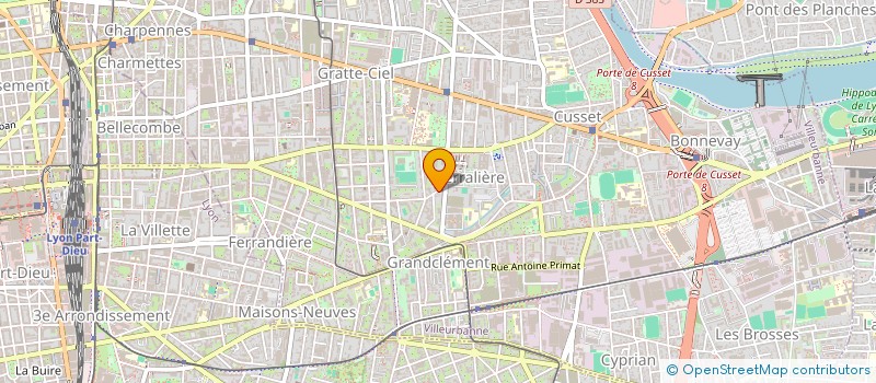 localisation de l'entreprise MADAME CELINE LANTELME-FAISAN  VILLEURBANNE