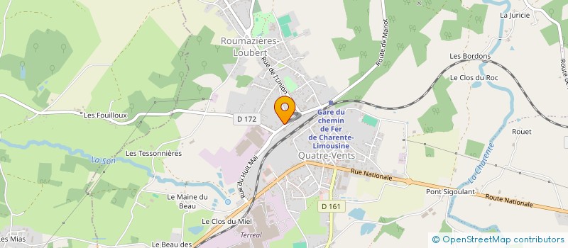localisation de l'entreprise MADAME CELINE LARGEAULT à TERRES-DE-HAUTE-CHARENTE
