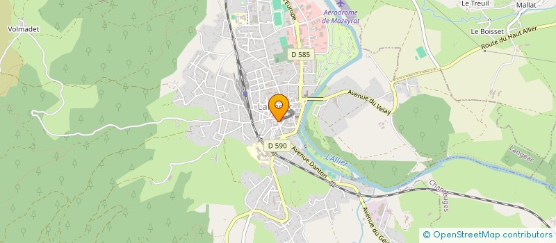 localisation de l'entreprise MADAME CELINE LASBUGUES à LANGEAC