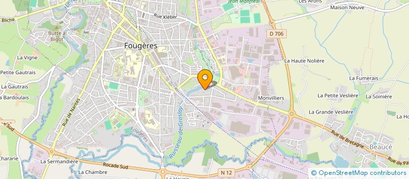 localisation de l'entreprise MADAME CELINE LATTIER  FOUGERES