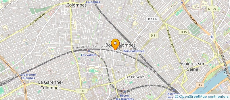 localisation de l'entreprise MADAME CELINE LAURENT à BOIS-COLOMBES