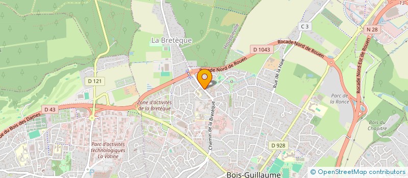 localisation de l'entreprise MADAME CELINE LE BLANC à BOIS-GUILLAUME