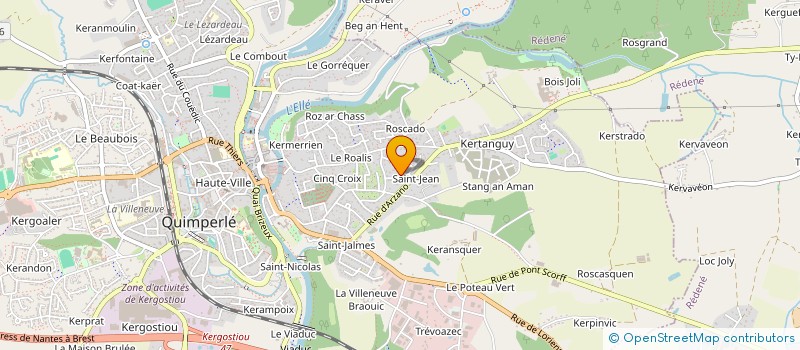 localisation de l'entreprise MADAME CELINE LE MEUR  QUIMPERLE