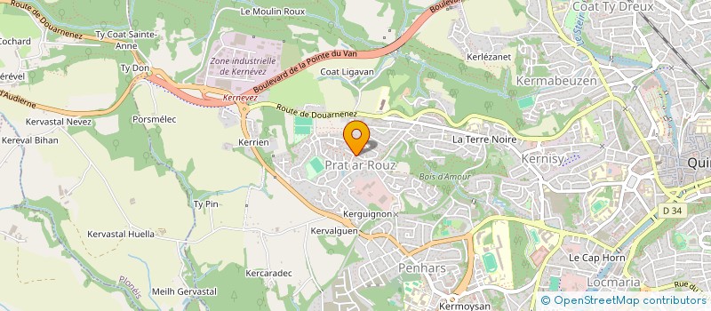 localisation de l'entreprise MADAME CELINE LE NY  QUIMPER