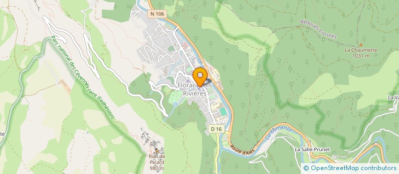 localisation de l'entreprise MADAME CELINE LEFEVRE  FLORAC TROIS RIVIERES