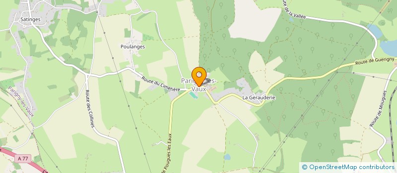 localisation de l'entreprise MADAME CELINE LEGRAND  PARIGNY-LES-VAUX