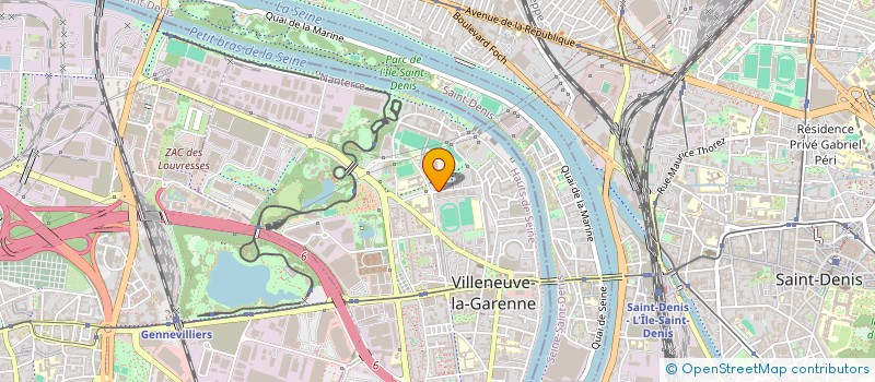 localisation de l'entreprise MADAME CELINE LELARGE  VILLENEUVE-LA-GARENNE