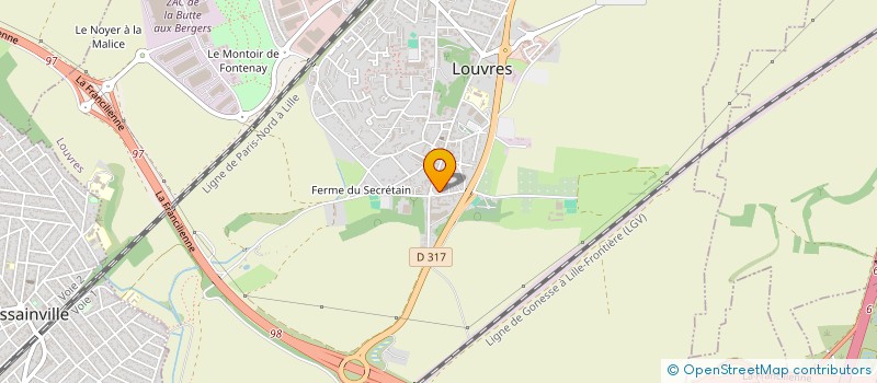 localisation de l'entreprise MADAME CELINE LEROY à LOUVRES