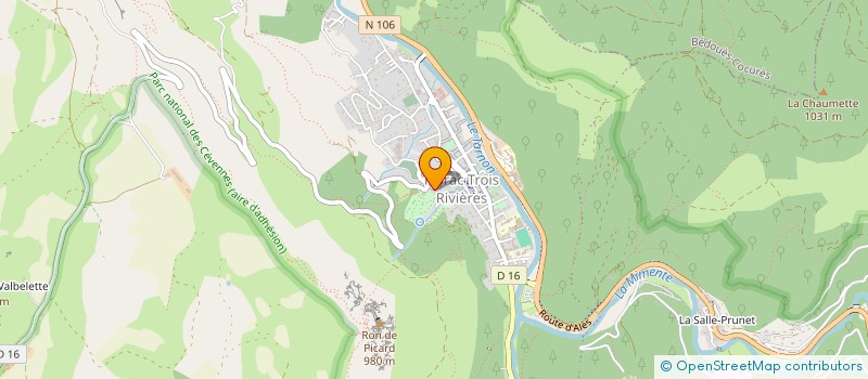 localisation de l'entreprise MADAME CELINE LERY  FLORAC TROIS RIVIERES