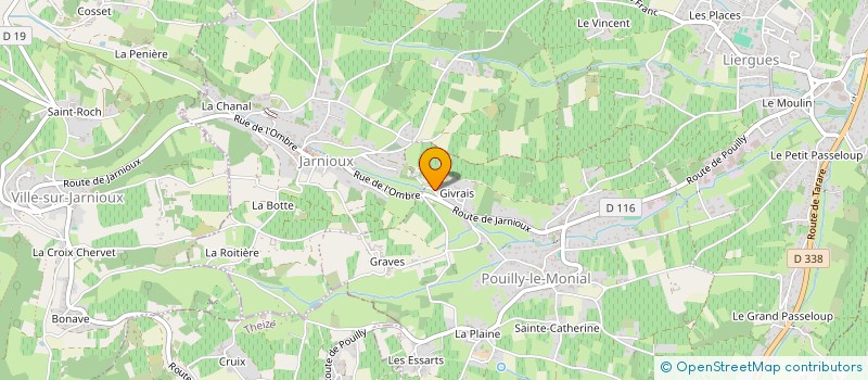 localisation de l'entreprise MADAME CELINE LONGEFAY à PORTE-DES-PIERRES-DOREES