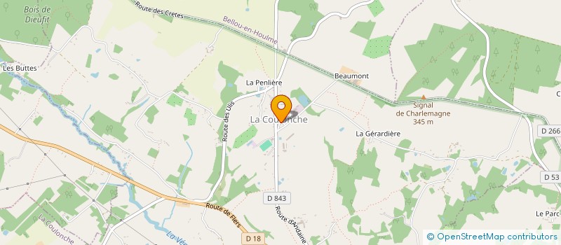 localisation de l'entreprise MADAME CELINE LOUISE à LA COULONCHE